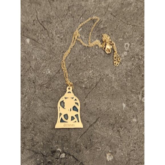 Disney Beauty and the Beast Enchanted Rose Stained Glass Necklace - BoxLunch Exc - Picture 2 of 5